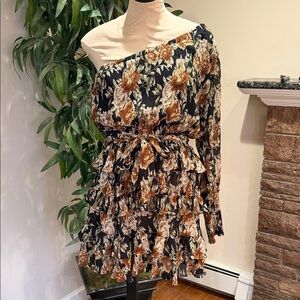Aiyana Floral One-Shoulder Dress
